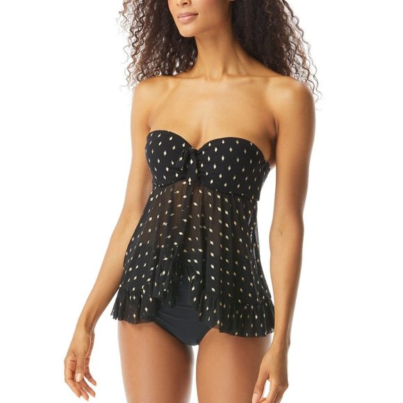 Coco Reef Allure Metallic-Print Tankini Top - Picture 1 of 15